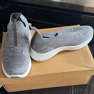 Gray Slip-On Women's Shoes